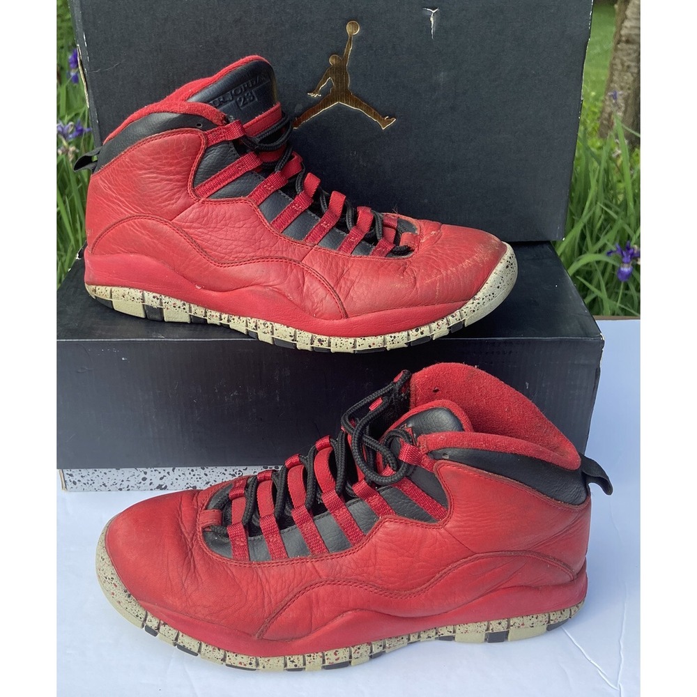 Nike‎ Air Jordan 10 X Retro Bulls Over Broadway Gym Red 30th Size 9.5 705178-601